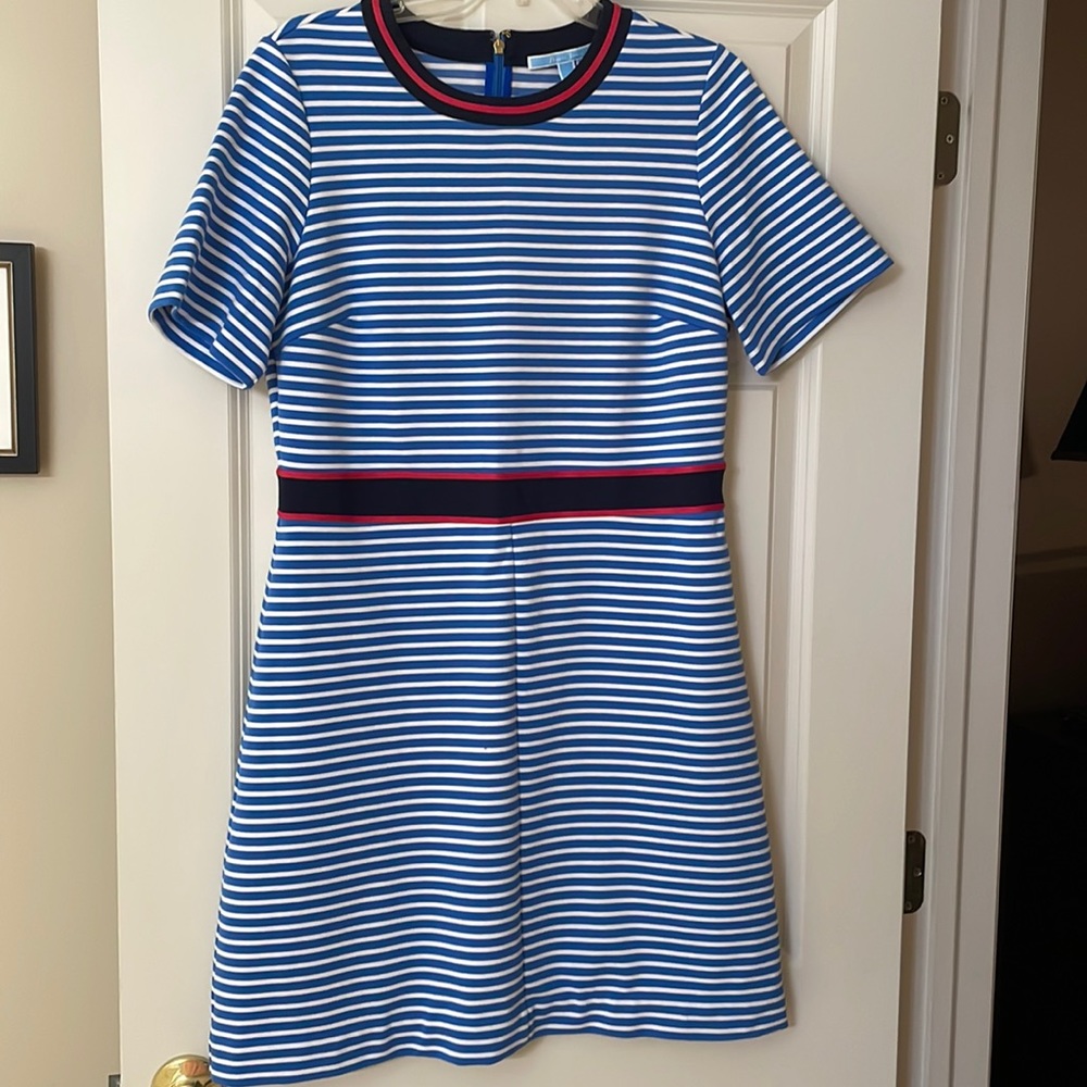 Draper James, blue and white cotton dress size large
